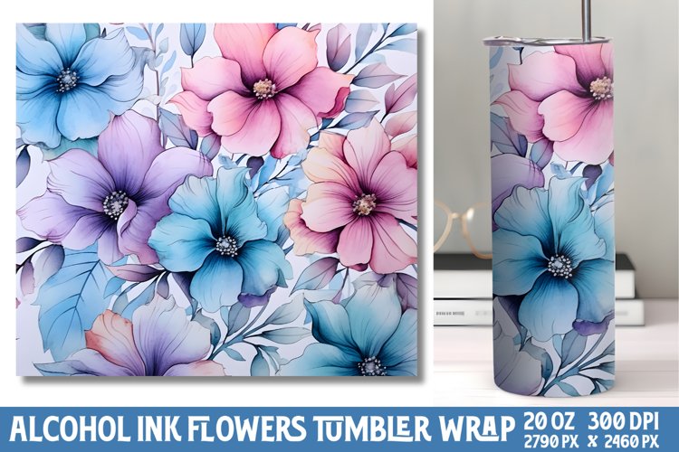 Alcohol Ink Tumbler Wrap Image 24