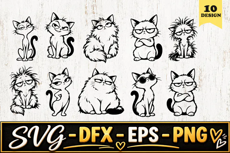 Grumpy Cat Expressions SVG PNG