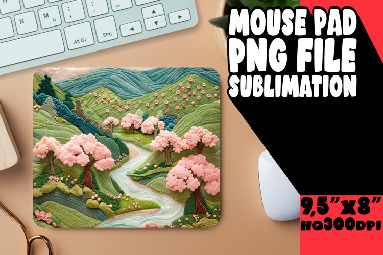 Engaging 3D Landscape Mouse Pad Sublimation example image 1
