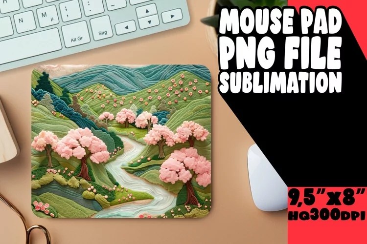 Engaging 3D Landscape Mouse Pad Sublimation