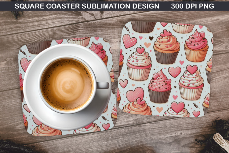 Valentine Coaster Sublimation, Valentine Coaster PNG Design