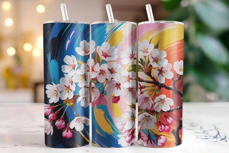 Flowers Tumbler Wrap | Sublimation | Tumblers
