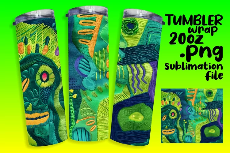 Funky Color Burst Sublimation Tumbler Wrap