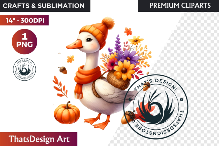 Cute Autumn thanksgiving Baby animal and Pumpkin PNG clipart