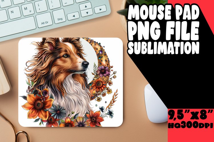 Vibrant Pet Portraits: Dog Lover's Mouse Pads example image 1