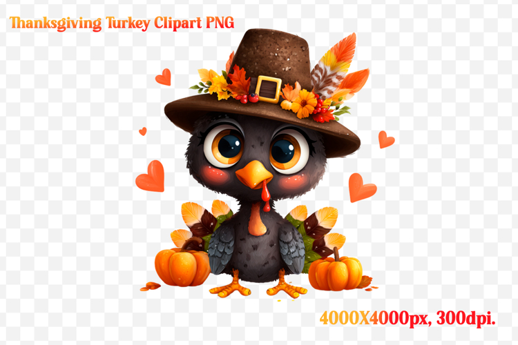 Funny Thanksgiving Turkey Clipart PNG