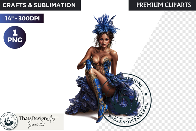 French Cancan cabaret Girl Clipart PNG, Burlesque woman