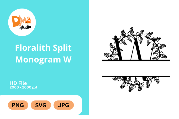 Floral Monogram Letter Svg Image 3