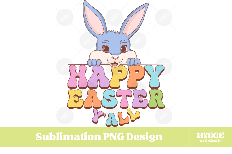 Easter Bunny Sublimation PNG Chick Farm Hip Hop Spring Joy