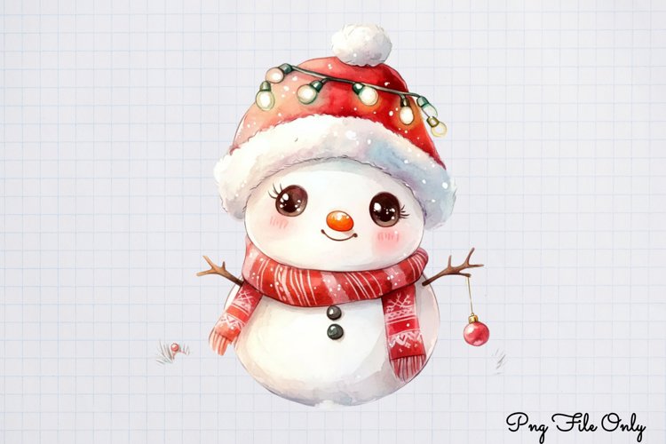 Cute Snowman Clipart Image 23