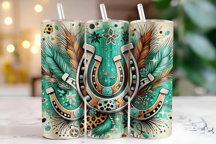 Horseshoe Tumbler Wrap | Sublimation | Tumblers