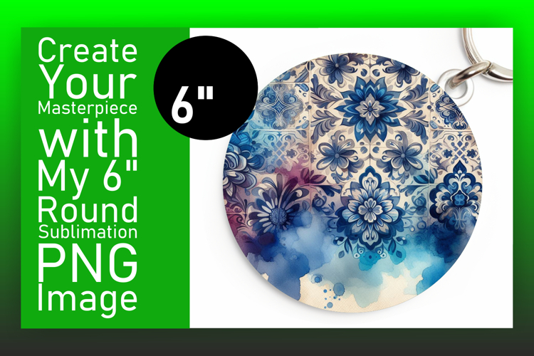 Creative Round Design for Car Coasters , Watercolor Patter