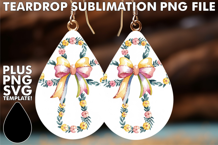 Charming Teardrop Earrings Ideas, Flower Cross