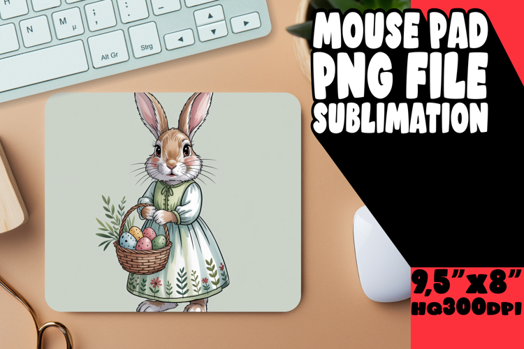 TIMELESS MOUSE MAT ARTISTIC DESIGN, Easter Bunny