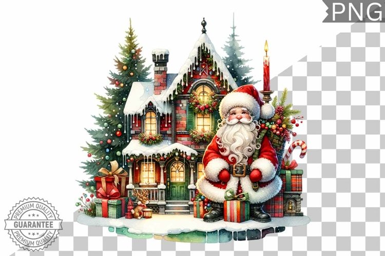 Christmas Santa Sublimation - Clipart PNG Design example image 1