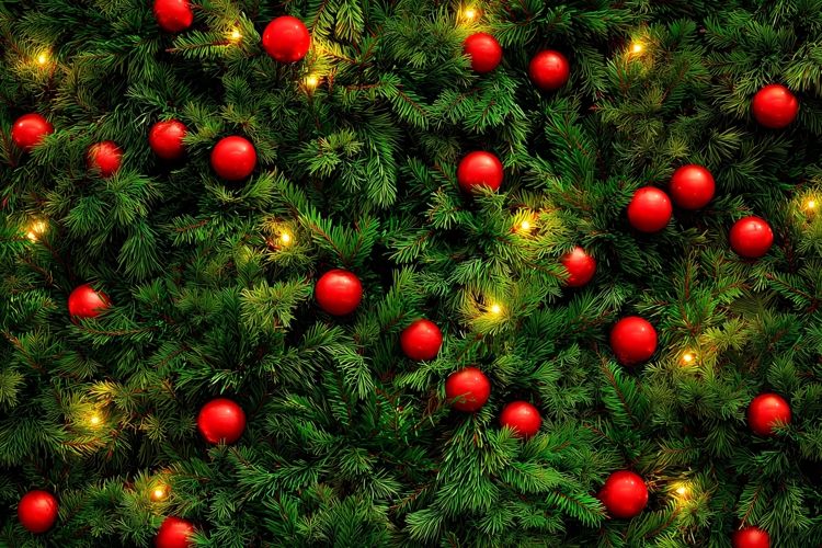 Christmas Tree Background, Christmas Balls Background PNG