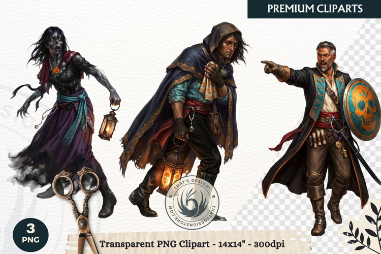 The Marigold Veil Day of the Dead Fantasy RPG Clipart