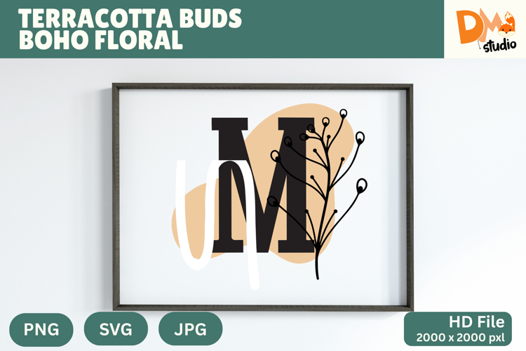 Floral Monogram Letter Svg Image 21