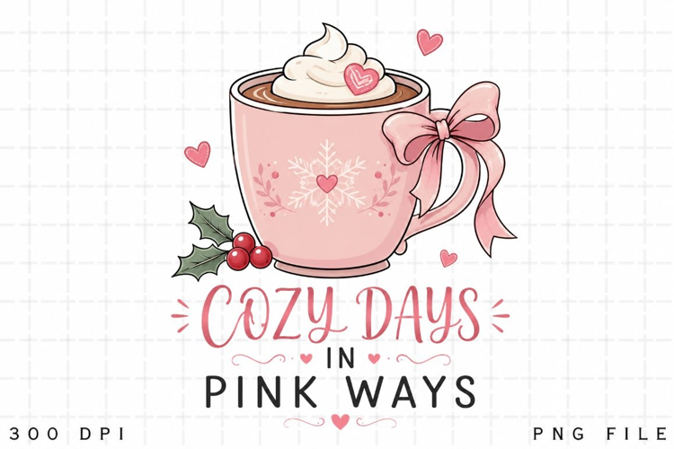 Cozy Days In Pink Ways PNG Sublimation Design - Pink Hot