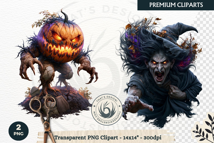 Gothic Dark Fantasy Halloween Nightmare Horror Clipart PNG