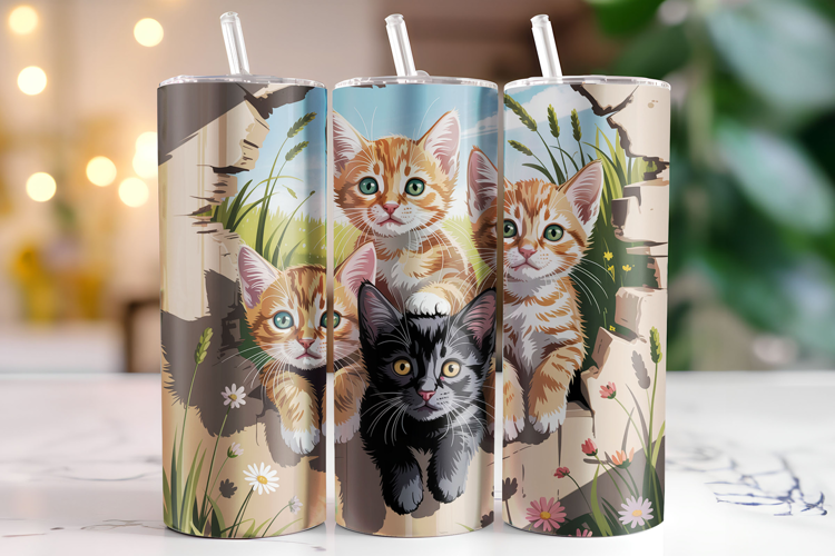 Cats Tumbler Wrap | Sublimation | Tumblers