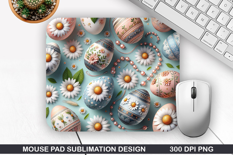 Easter Eggs Mouse Pad Sublimation, Easter Mouse Pad PNG