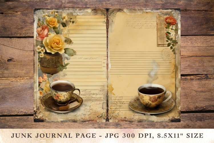 Printable Junk Journal Pages coffee 8 example image 1