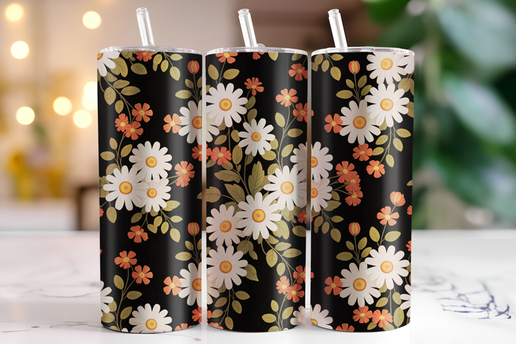 Flower Tumbler Wrap | Sublimation | Tumblers