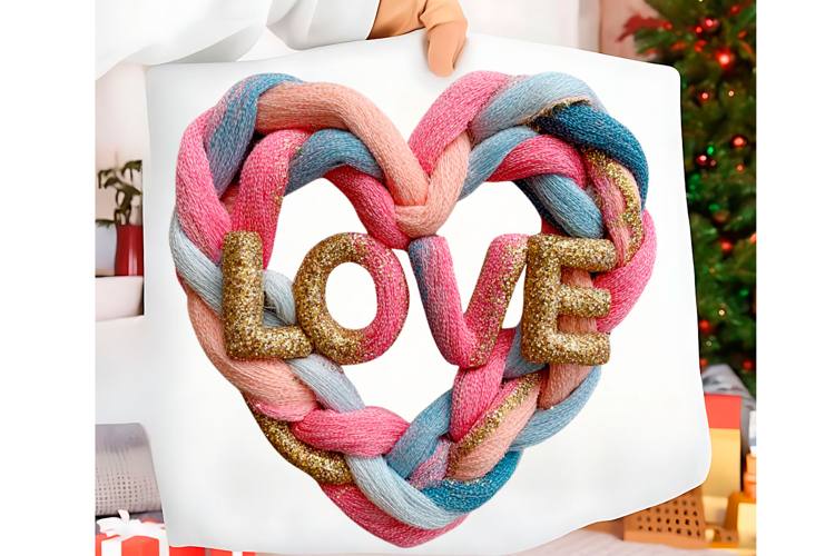 Crochet Yarn Glitter Valentine Png