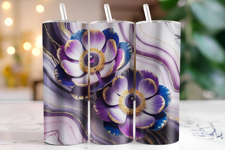 Flowers Tumbler Wrap | Sublimation | Tumblers