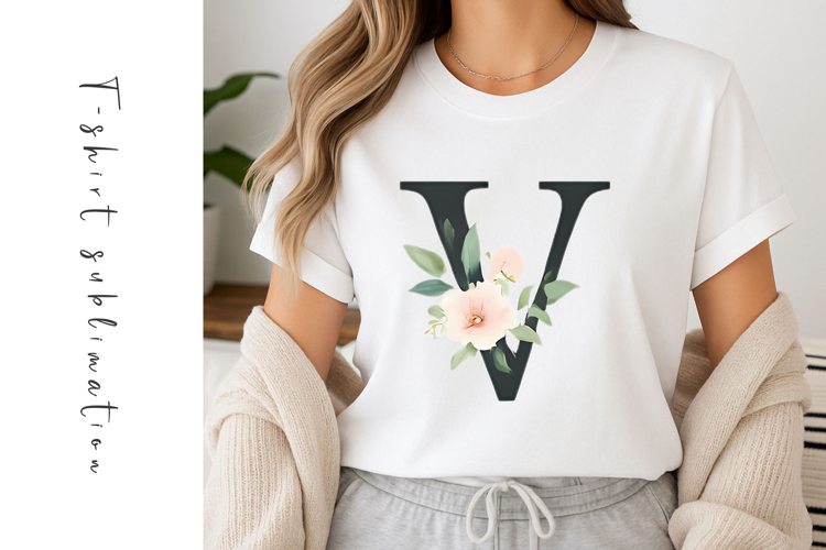 Alphabet, Letters, Monogram, White Flowers