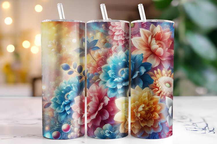 Flowers Tumbler Wrap | Sublimation | Tumblers