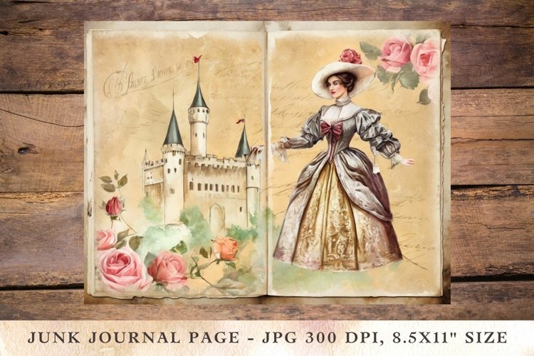 Printable Junk Journal Pages victorian woman girl 3
