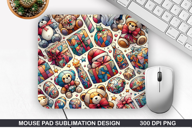 Mouse Pad Sublimation, Christmas Mouse Pad PNG Design
