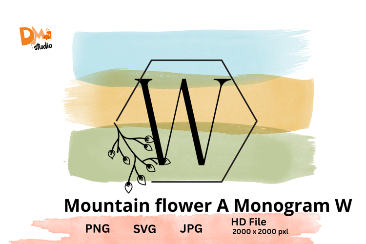 Mountain Flower Monogram