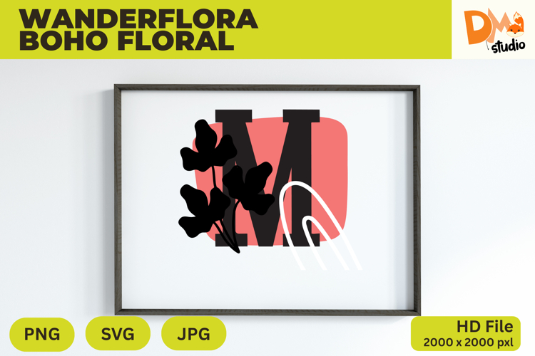 Wanderflora Boho Floral Monogram