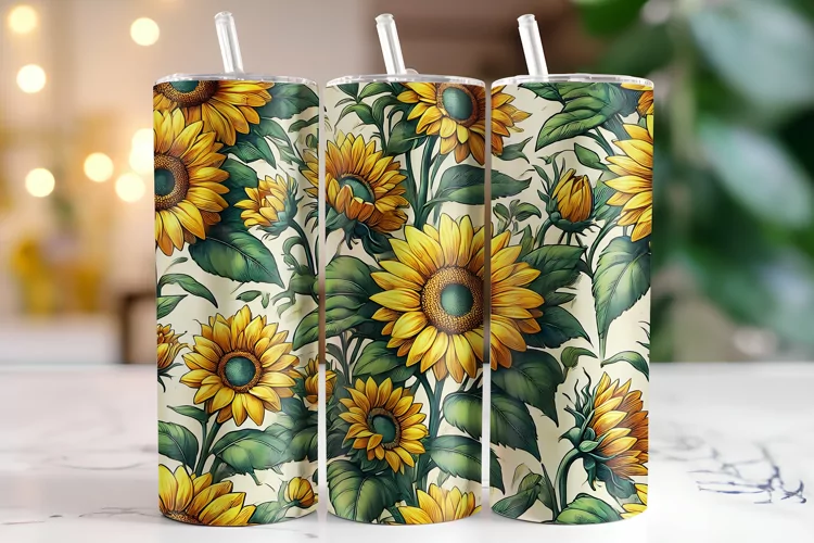Sunflower Tumbler Wrap | Sublimation | Tumblers