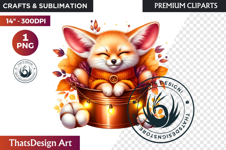 Autumn Cute animal in a bucket clipart Pumpkin thanksgiving