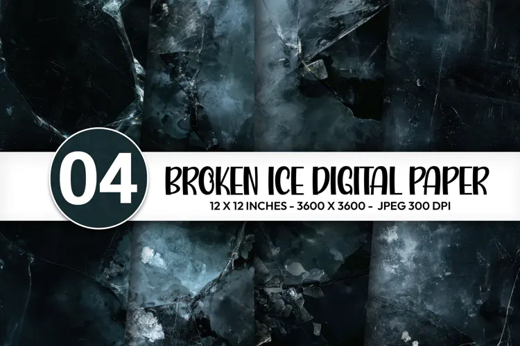 Broken Ice Digital Paper