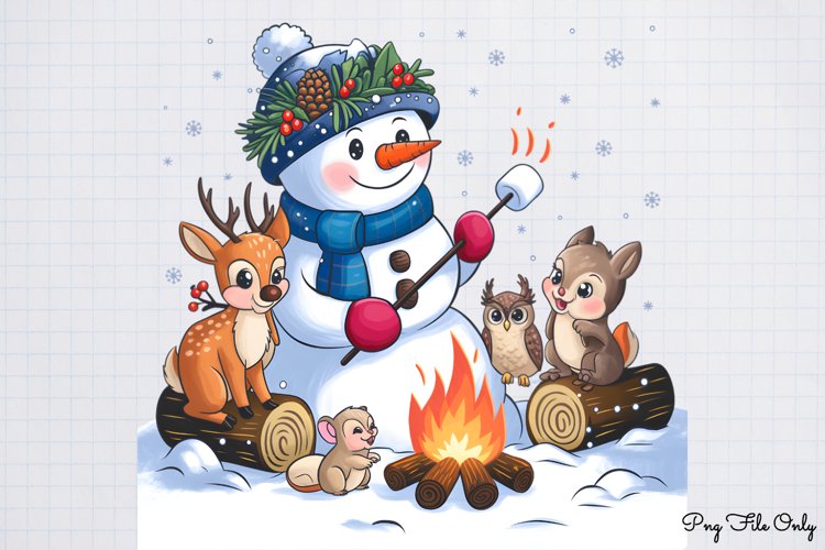 Christmas Snowman Clipart Image 12