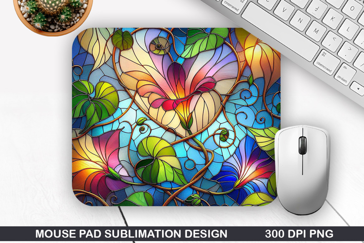 Flower Mouse Pad Sublimation, Spring Flower Mouse Pad PNG