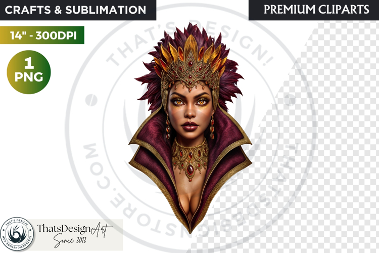 Fantasy Ruler Clipart PNG, Fantasy King & Queen Portrait