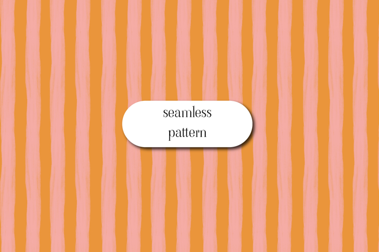 Peach and Orange Striped Seamless Pattern Design