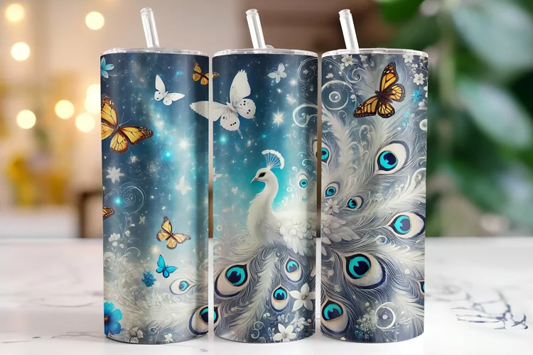 Peacock Tumbler Wrap | Sublimation | Tumblers