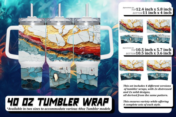 Golden Twilight Tumbler Wrap: Glitter Sublimation,Spring