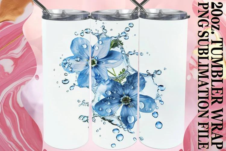 Petal Harmony: Sublimation Tumbler Wrap - 20oz