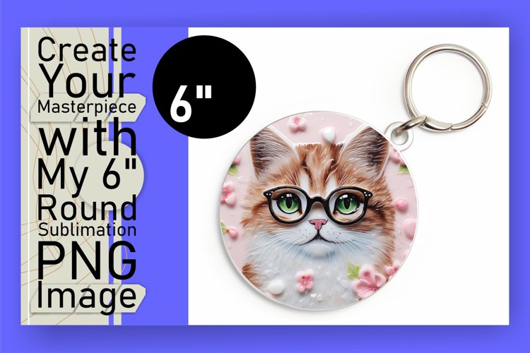 Glossy Cat Magic in the Round: Vibrant Sublimation