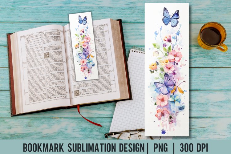 Butterfile Bookmark Sublimation PNG| Bookmark Design