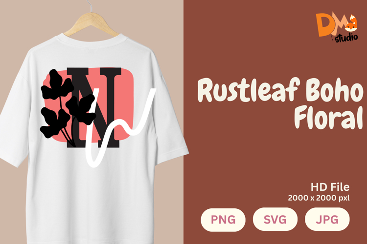 Leaf Monogram Svg Image 14