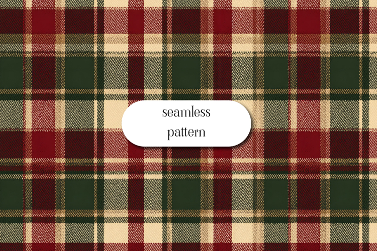 Classic Red and Brown Tartan Seamless Plaid Fabric Pattern